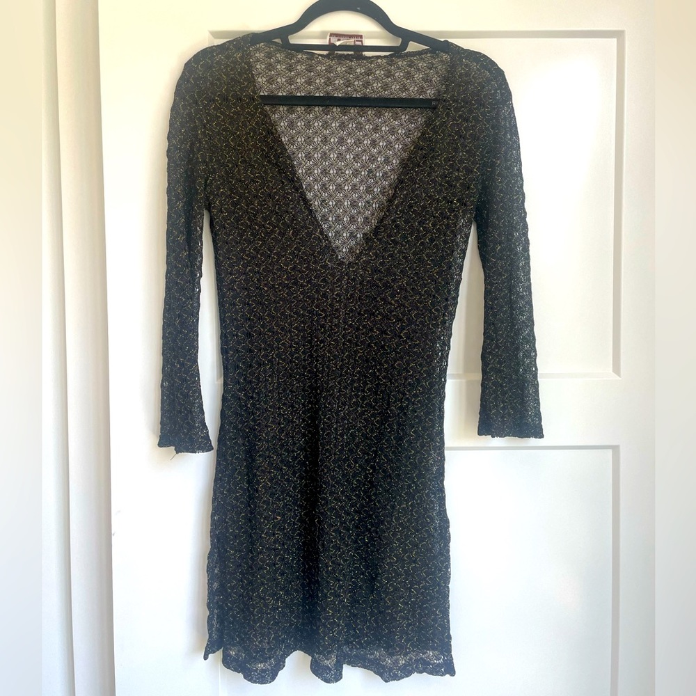 Elif For Jordan Taylor, Swim coverup, Black/Gold, Small